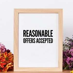 Feel free to make a Reasonable Offer.